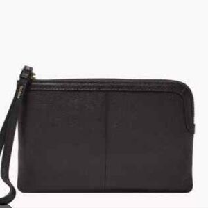 Fossil Black Sofia Large Wristlet